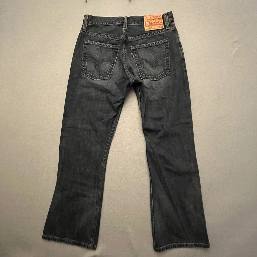 VTG Levi's 527 Low Boot Cut Jeans Mens 31x30 Y2K Dark Wash Mint 30x29